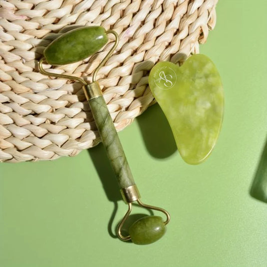 Set de Rodillo de Jade y Gua Sha